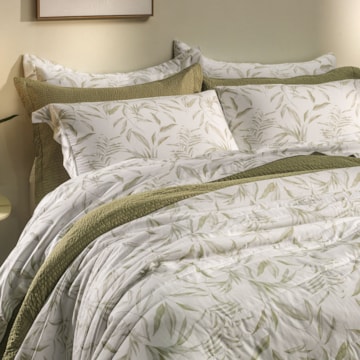 Jogo de Cama Queen Karsten Dimitri 100% Algodão Egípcio Fio Penteado Cetim 300 Fios (4 Peças)