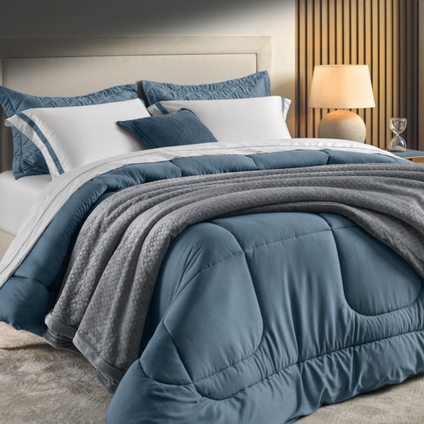 Jogo de Cama Queen Karsten Lara 100% Algodão Egípcio Fio Penteado Cetim 300 Fios (4 Peças)