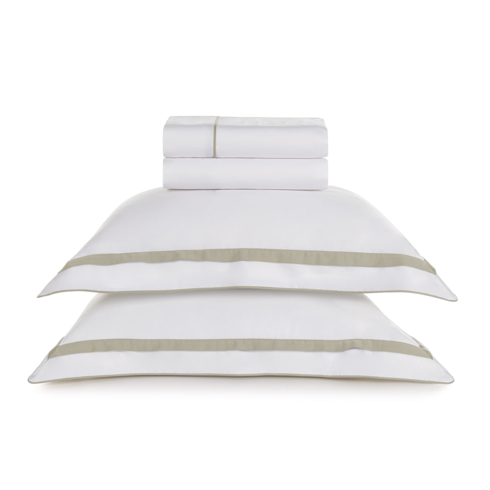 Jogo de Cama Queen Karsten Lara 100% Algodão Egípcio Fio Penteado Cetim 300 Fios (4 Peças)