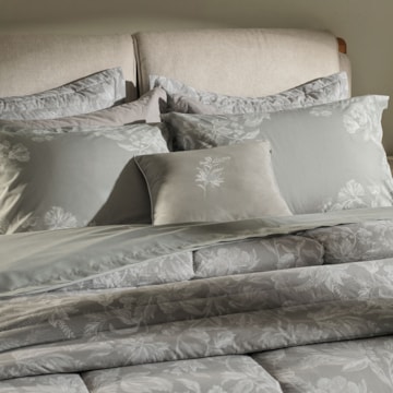 Jogo de Cama Queen Karsten Morgan 100% Algodão Fio Penteado Percal 200 Fios (4 Peças)