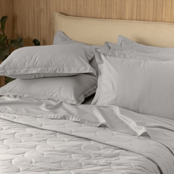 Jogo de Cama Queen Karsten Tom 100% Algodão Fio Penteado Percal 200 Fios (4 Peças)