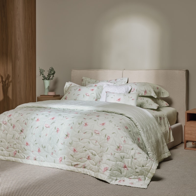 Jogo de Cama Queen Trussardi Venus 100% Algodão Cetim 200 Fios (4 Peça