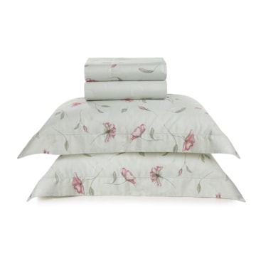 Jogo de Cama Queen Trussardi Venus 100% Algodão Cetim 200 Fios (4 Peças)