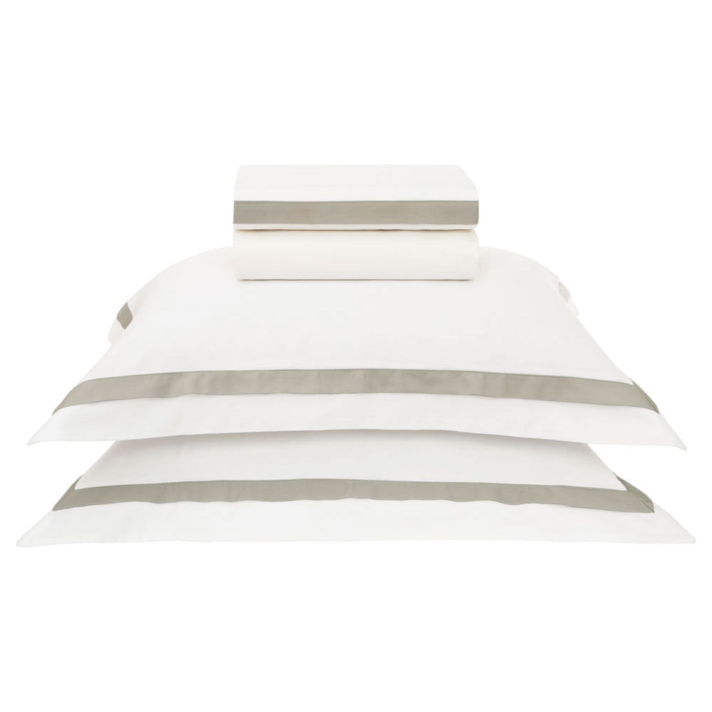 Jogo de Cama Queen Trussardi Vercelli 100% Algodão Cetim 300 Fios (4 Peças)