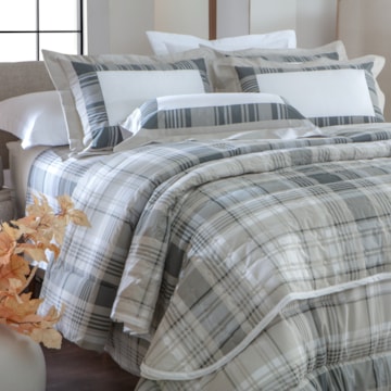 Jogo de Cama Solteiro 1,20m (Viúva) Kacyumara Casa K Vida Bela Licot 100% Algodão Egípcio Percal 200 Fios (3 Peças)