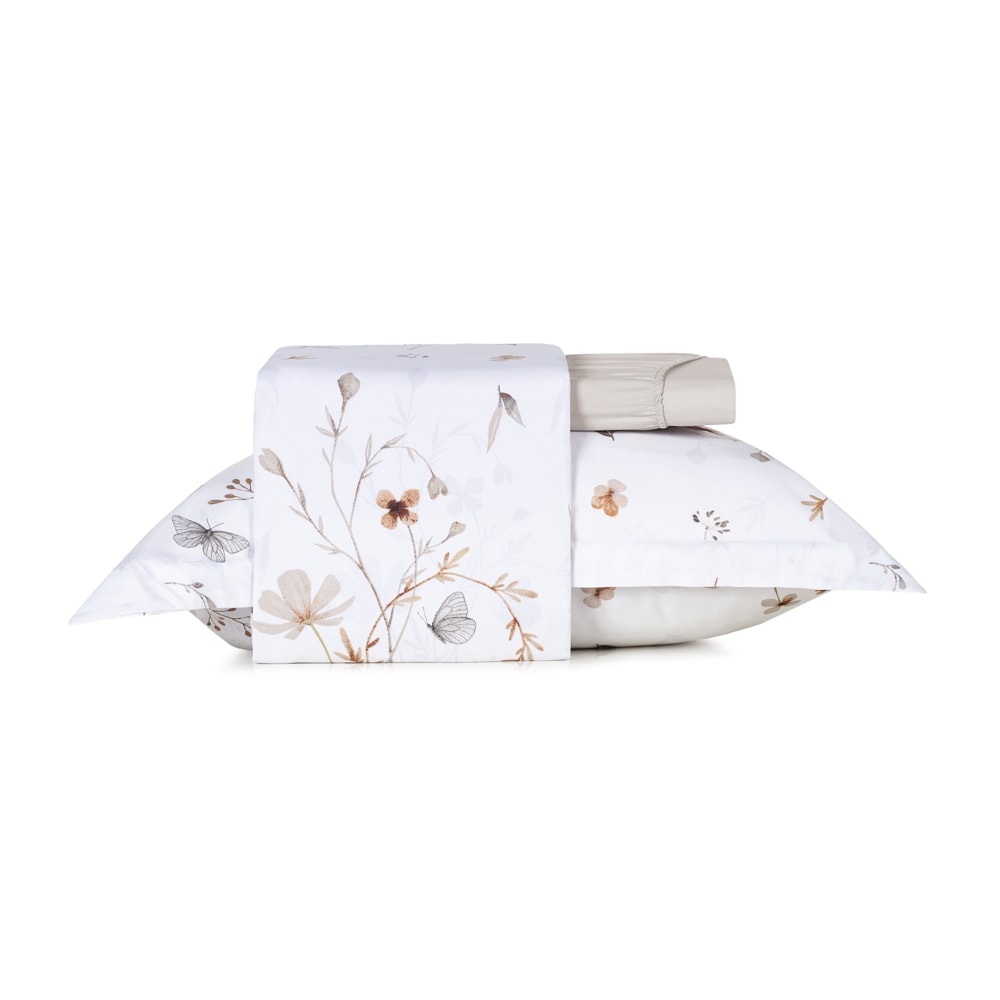 Jogo de Cama Solteiro Altenburg Golden Toque Acetinado (3 Peças)