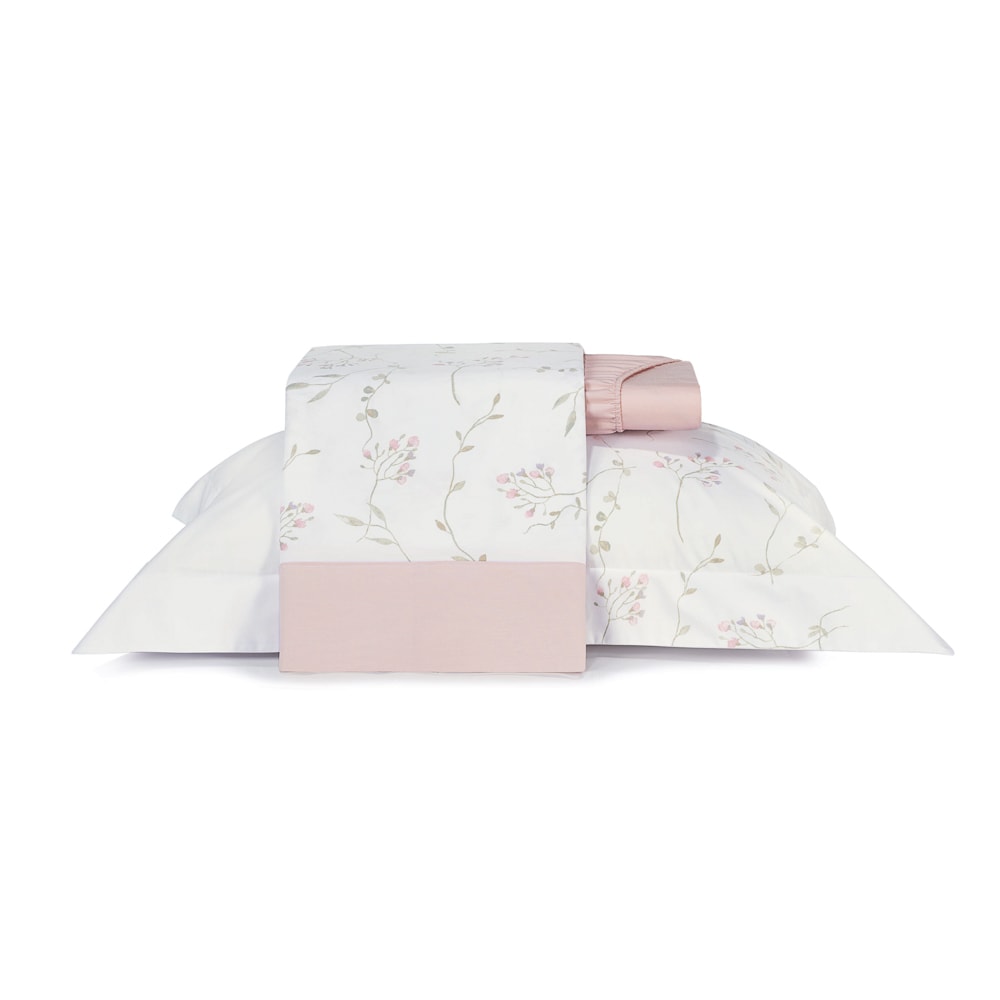Jogo de Cama Solteiro Altenburg Lux Botanique 100% Algodão Percal 200 Fios (3 Peças)