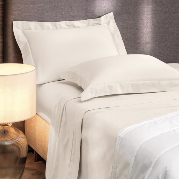Jogo de Cama Solteiro Altenburg Lux Liso 100% Algodão Percal 200 Fios (3 Peças)