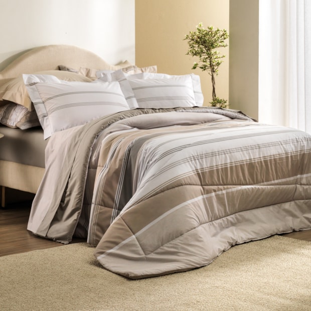 Jogo de Cama Solteiro Altenburg Lux Riviera 100% Algodão Percal 200 Fios (3 Peças)