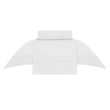 Jogo de Cama Solteiro Buddemeyer Damask Square 100% Algodão Fio Penteado Cetim 300 Fios (3 Peças)