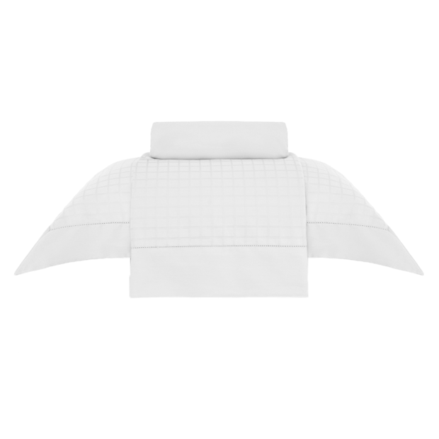 Jogo de Cama Solteiro Buddemeyer Damask Square 100% Algodão Fio Penteado Cetim 300 Fios (3 Peças)