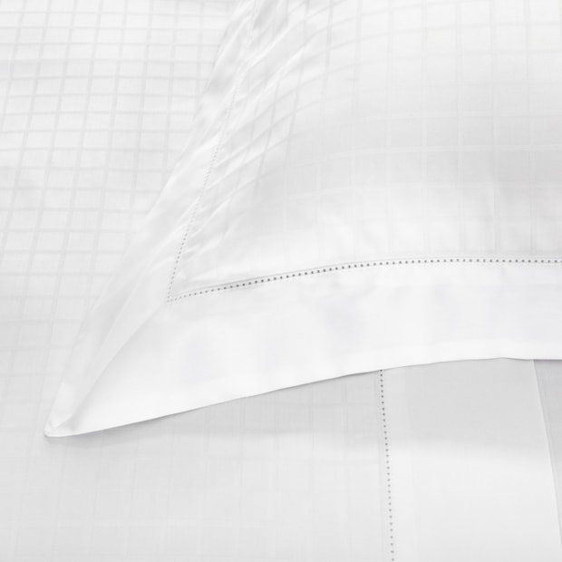 Jogo de Cama Solteiro Buddemeyer Damask Square 100% Algodão Fio Penteado Cetim 300 Fios (3 Peças)