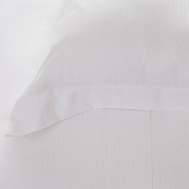 Jogo de Cama Solteiro Buddemeyer Damask Stripes 100% Algodão Fio Penteado Cetim 300 Fios (3 Peças)