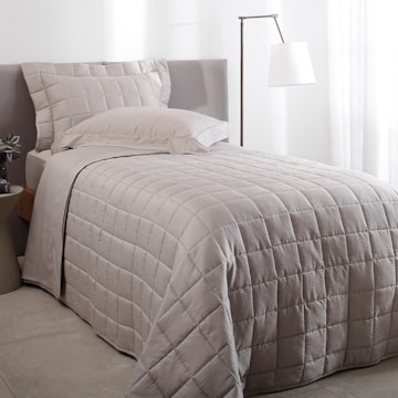 Jogo de Cama Solteiro Buddemeyer Damask Stripes 100% Algodão Fio Penteado Cetim 300 Fios (3 Peças)