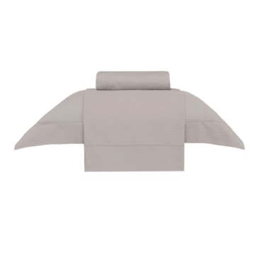 Jogo de Cama Solteiro Buddemeyer Damask Stripes 100% Algodão Fio Penteado Cetim 300 Fios (3 Peças)