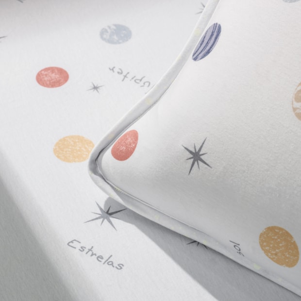 Jogo de Cama Solteiro Infantil Altenburg Astro Kids Malha Fio Penteado 100% Algodão (2 Peças)