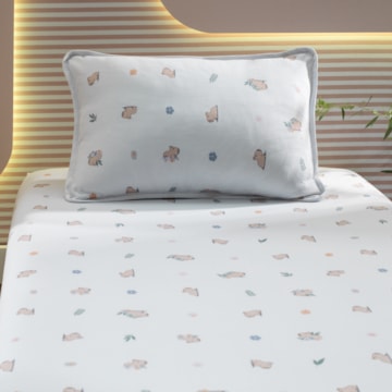 Jogo de Cama Solteiro Infantil Altenburg Capi Malha Fio Penteado 100% Algodão (2 Peças)