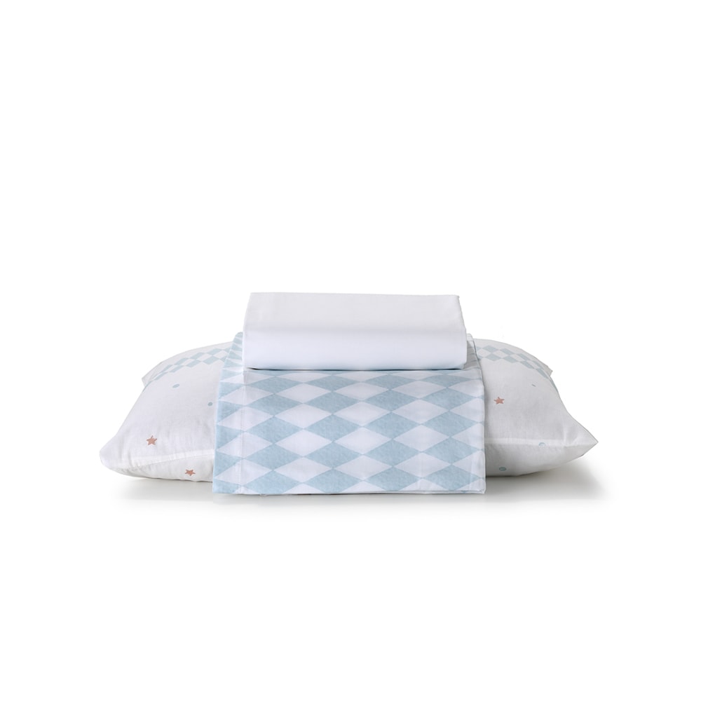 Jogo de Cama Solteiro Infantil Dohler Circo 100% Algodão 150 Fios (3 Peças)