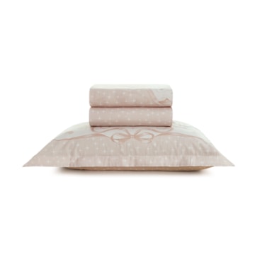 Jogo de Cama Solteiro Infantil Karsten Encantada 100% Algodão Percal 200 Fios (3 Peças)