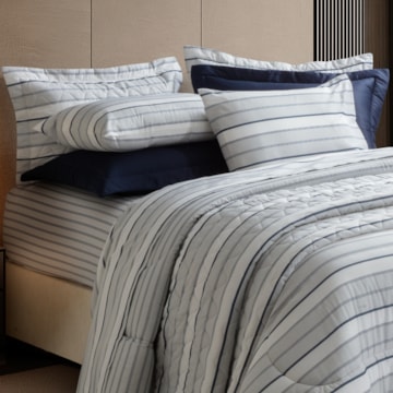 Jogo de Cama Solteiro Kacyumara Casa K New Innovi Livery 100% Algodão Percal 180 Fios (3 Peças)