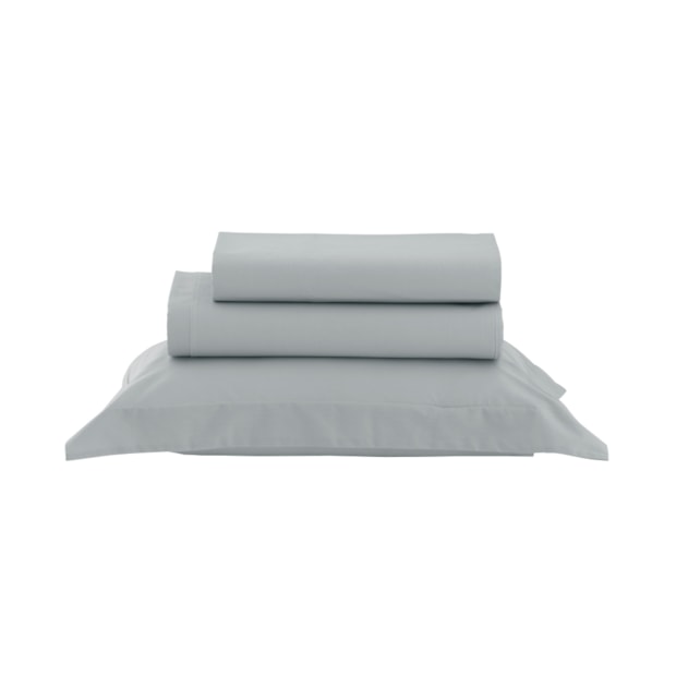 Jogo de Cama Solteiro Kacyumara Casa K Vida Bela Liso 100% Algodão Egípcio Percal 200 Fios (3 Peças)