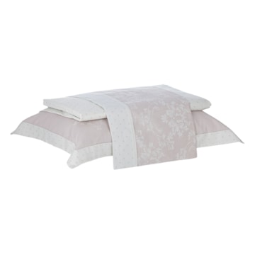 Jogo de Cama Solteiro Kacyumara Satinée Linn 100% Algodão Egípcio Percal 300 Fios (4 Peças)