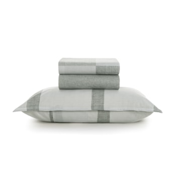 Jogo de Cama Solteiro Karsten Adam 100% Algodão 160 Fios (3 Peças)