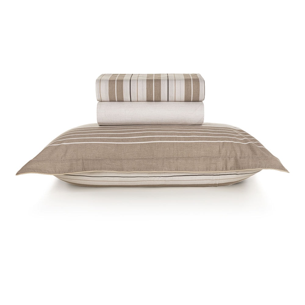 Jogo de Cama Solteiro Karsten Damier 100% Algodão Fio Penteado Percal 200 Fios (3 Peças)