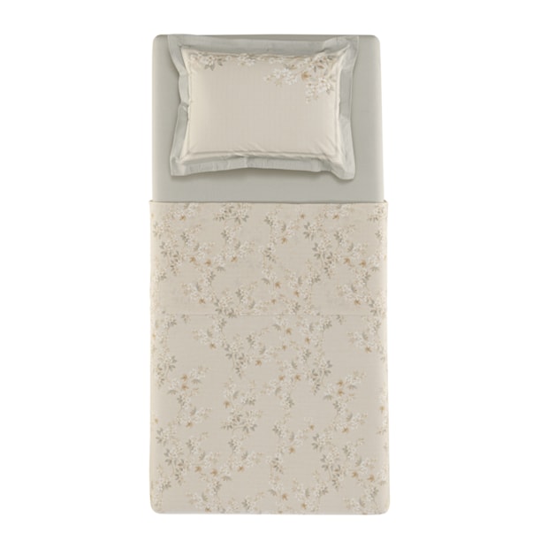 Jogo de Cama Solteiro Karsten Dandara 100% Algodão Fio Penteado Percal 200 Fios (3 Peças)