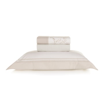 Jogo de Cama Solteiro Karsten Mabel 100% Algodão Fio Penteado Percal 200 Fios (3 Peças)