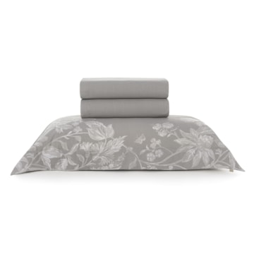 Jogo de Cama Solteiro Karsten Morgan 100% Algodão Fio Penteado Percal 200 Fios (3 Peças)