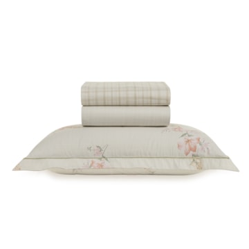 Jogo de Cama Solteiro Karsten Tarsila 100% Algodão Fio Penteado Percal 200 Fios (3 Peças)