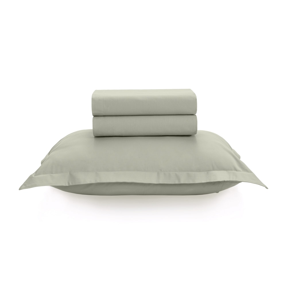 Jogo de Cama Solteiro Karsten Tom 100% Algodão Fio Penteado Percal 200 Fios (3 Peças)