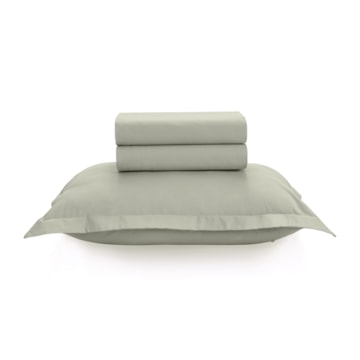Jogo de Cama Solteiro Karsten Tom 100% Algodão Fio Penteado Percal 200 Fios (3 Peças)