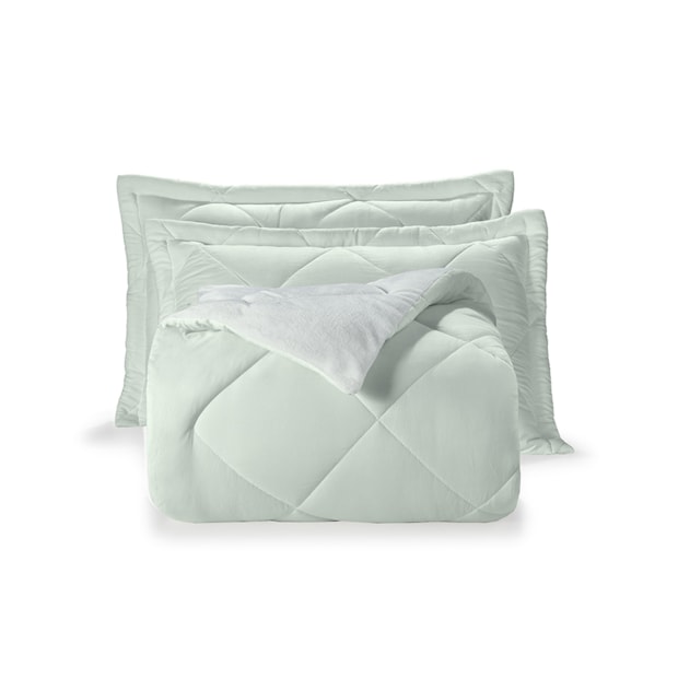 Jogo de Edredom/Coberdrom King Size Dohler Collin Microfibra c/ Porta Travesseiros (3 Peças)