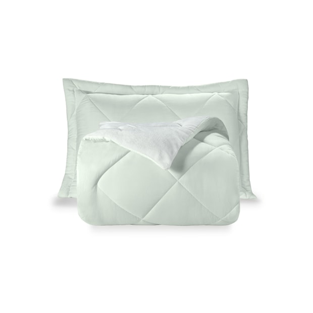 Jogo de Edredom Coberdrom Solteiro Dohler Collin Dupla Face Fleece c/ Porta Travesseiros (2 Peças)