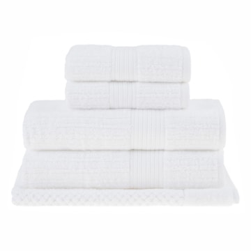 Jogo de Toalha Banhão Buddemeyer Fio Penteado Canelado 100% Algodão (5 peças)