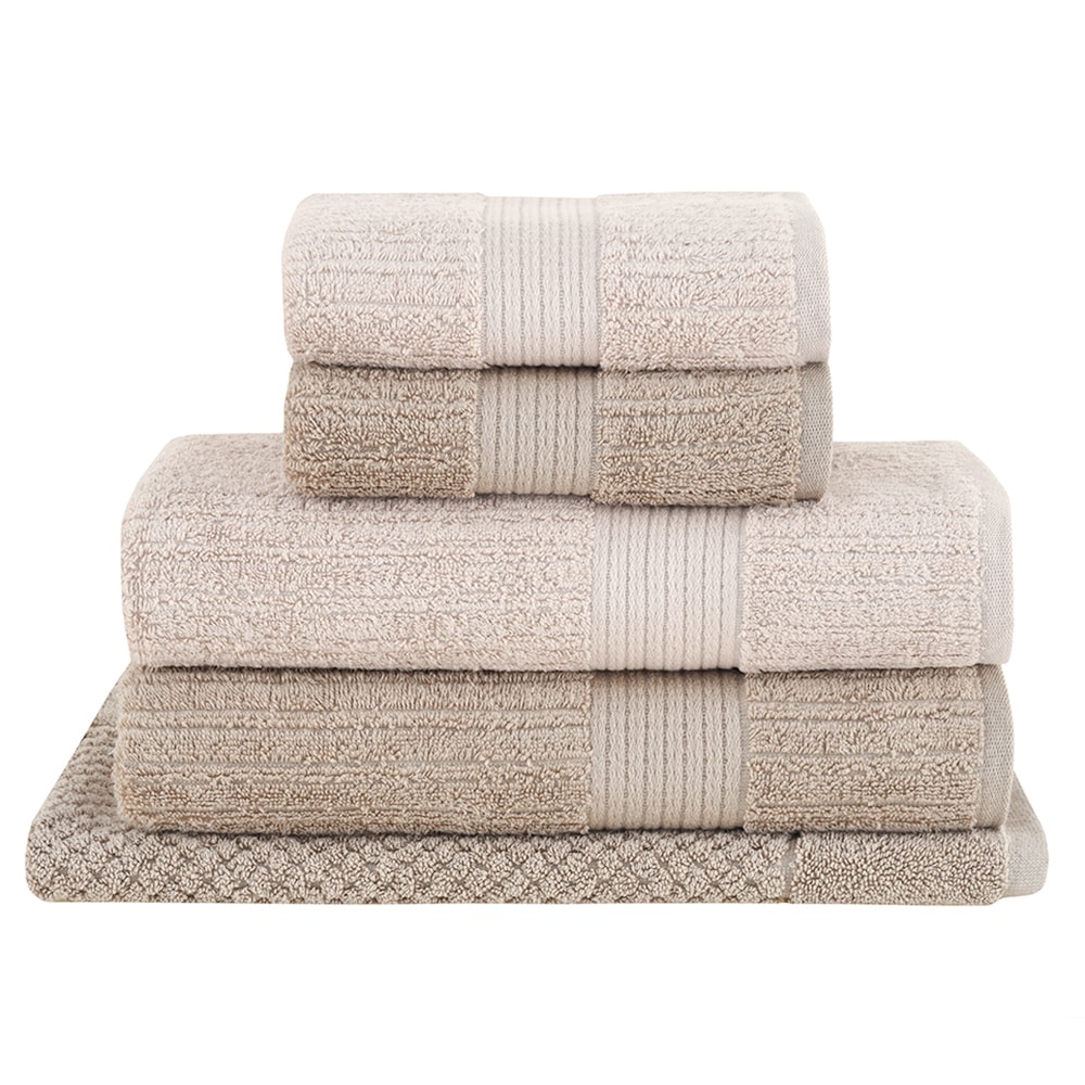 Jogo de Toalha Banhão Buddemeyer Fio Penteado Canelado 100% Algodão (5 peças)