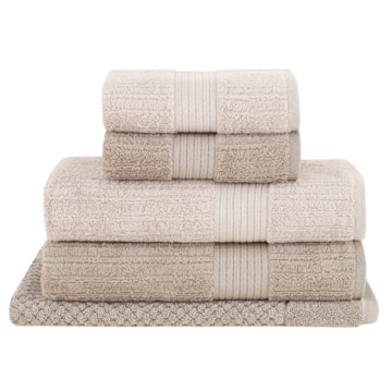 Jogo de Toalha Banhão Buddemeyer Fio Penteado Canelado 100% Algodão (5 peças)