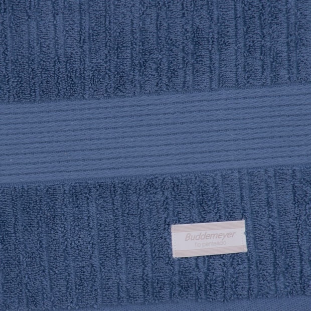 Jogo de Toalha Banhão + Rosto Buddemeyer Canelado Fio Penteado 100% Algodão (2 Peças) - Gramatura: 480 g/m²