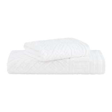 Jogo de Toalha Banhão + Rosto Buddemeyer Olimpo Jacquard Extra Soft 100% Algodão (2 Peças) - Gramatura: 420g/m²