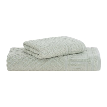 Jogo de Toalha Banhão + Rosto Buddemeyer Olimpo Jacquard Extra Soft 100% Algodão (2 Peças) - Gramatura: 420g/m²