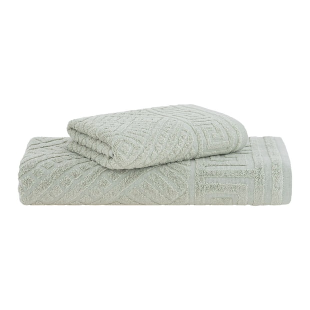 Jogo de Toalha Banhão + Rosto Buddemeyer Olimpo Jacquard Extra Soft 100% Algodão (2 Peças) - Gramatura: 420g/m²