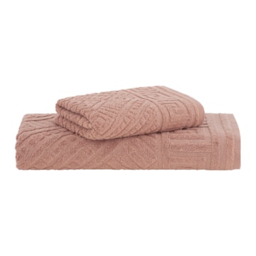 Jogo de Toalha Banhão + Rosto Buddemeyer Olimpo Jacquard Extra Soft 100% Algodão (2 Peças) - Gramatura: 420g/m²