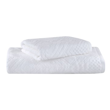 Jogo de Toalha Banho + Rosto Buddemeyer Geo Jacquard Aveludada 100% Algodão  (2 Peças) - Gramatura: 420 g/m²