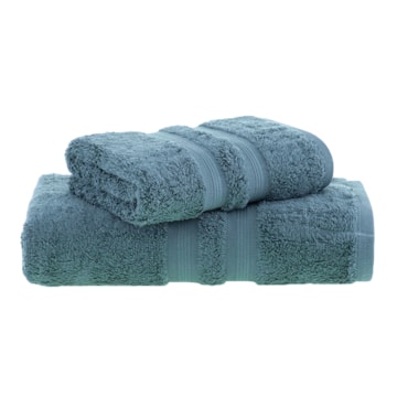 Jogo de Toalha de Banhão + Rosto Buddemeyer 100% Algodão Egípcio Fio Penteado (2 Peças) - Gramatura: 550g/m²