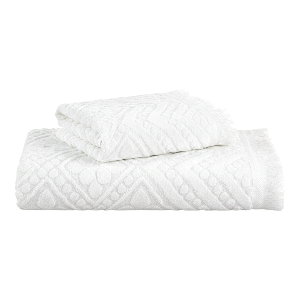 Jogo de Toalha de Banho + Rosto Buddemeyer Anis Jacquard Aveludada 100% Algodão (2 Peças) - Gramatura: 420g/m²