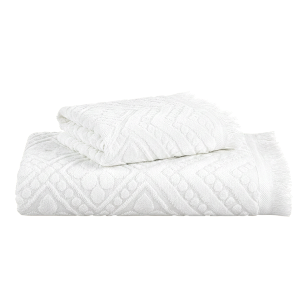 Jogo de Toalha de Banho + Rosto Buddemeyer Anis Jacquard Aveludada 100% Algodão (2 Peças) - Gramatura: 420g/m²