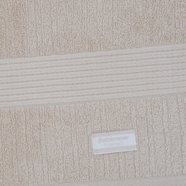 Jogo de Toalha de Banho + Rosto Buddemeyer Canelado Fio Penteado 100% Algodão (2 Peças) - Gramatura: 480 g/m²