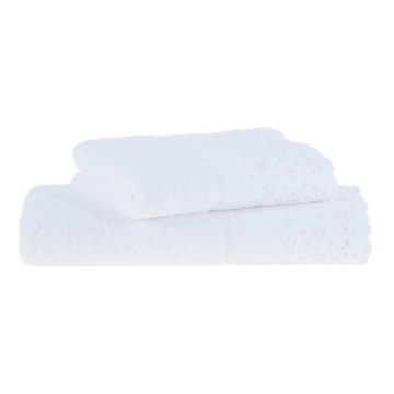 Jogo de Toalha de Banho + Rosto Buddemeyer Crystal 100% Algodão (2 Peças) - Gramatura: 500 g/m²